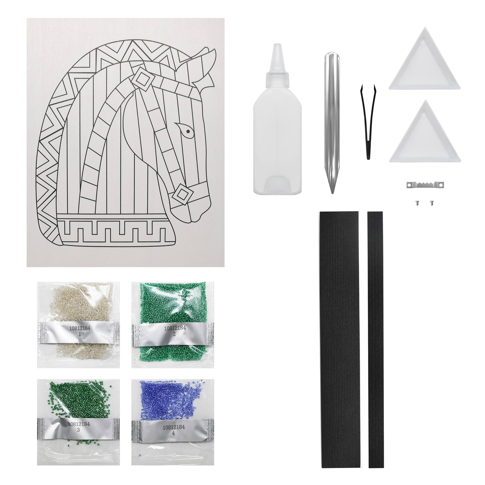 Jonathan Adler x Michaels 8" x 10" Horse Bead Art Kit